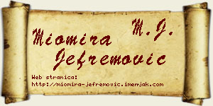 Miomira Jefremović vizit kartica
